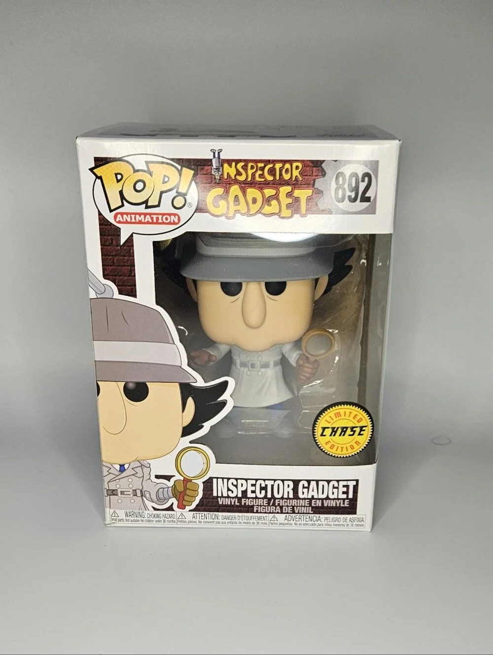 Funko Pop! Vinyl Inspector Gadget (Chase), Penny, and Flying Gadget Figures Lot